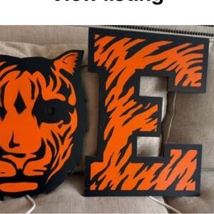 Orange and Black Tiger Wall Art